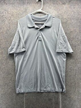 Fairway & Greene Polo Shirt Mens XL Gray Solid Golf Performance Knit Lightweight